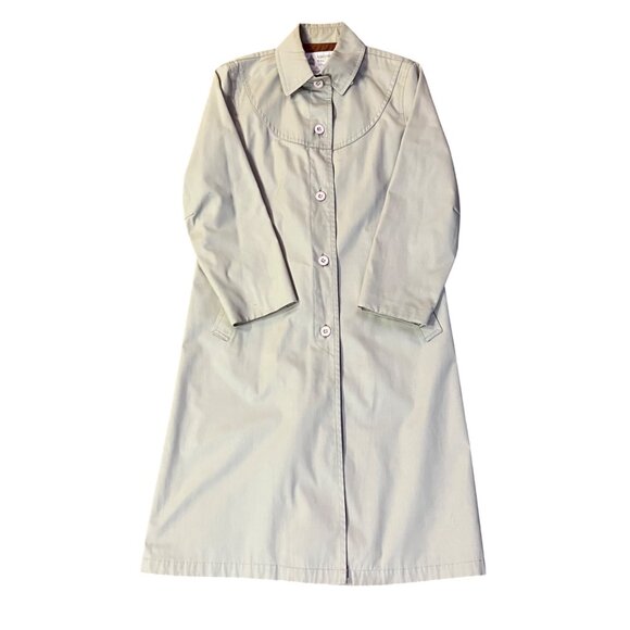 Vintage London Fog Trench Coat Womens 6P Petites Used Khaki Lined *No Belt - Picture 13 of 14